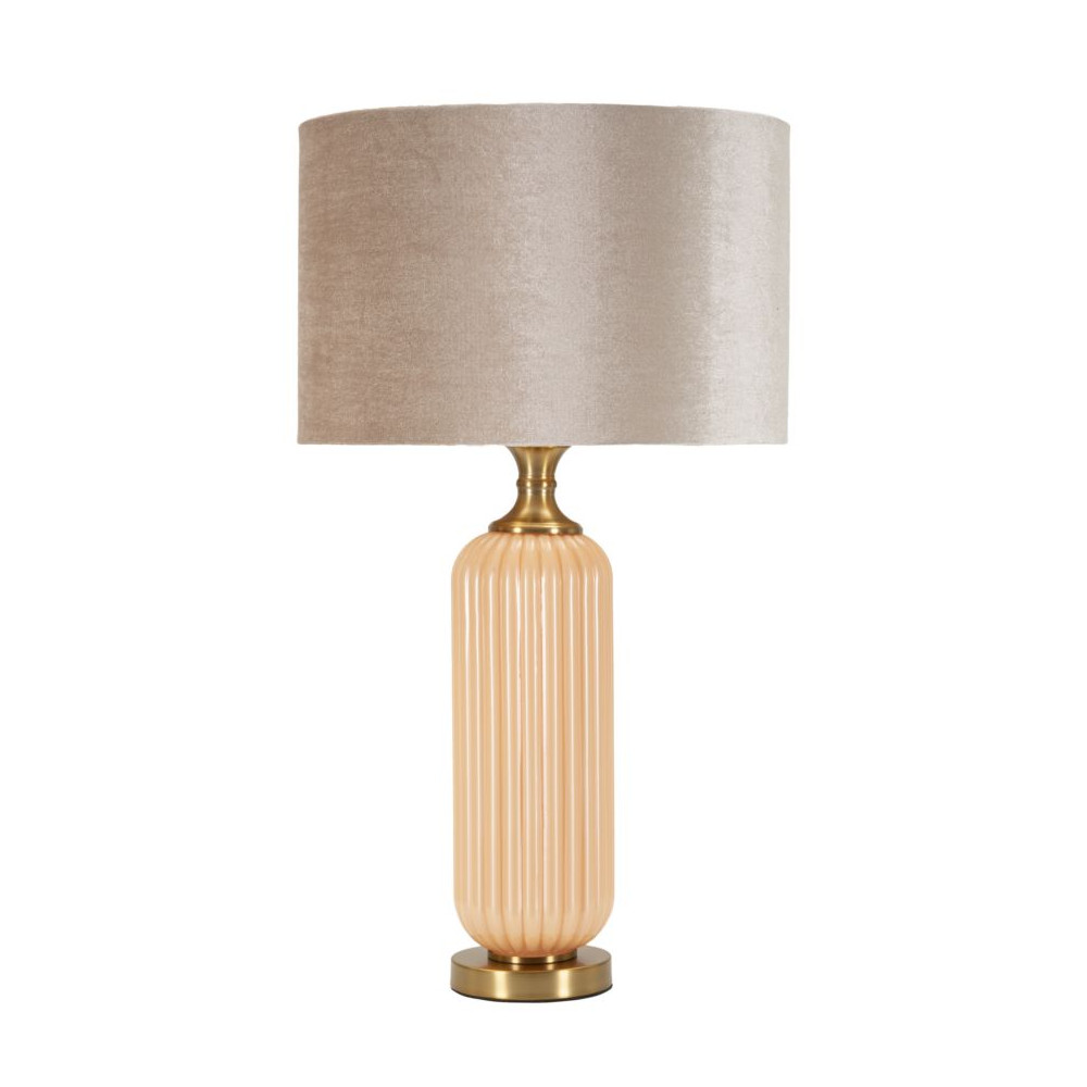 Table Basse en Verre, Perle et Or Style Glamour