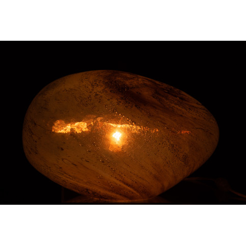 Lampe Dany Ovale Verre Marron 