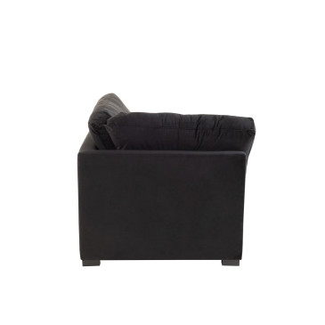 Fauteuil Coin Velours Noir 