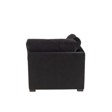Fauteuil Coin Velours Noir 
