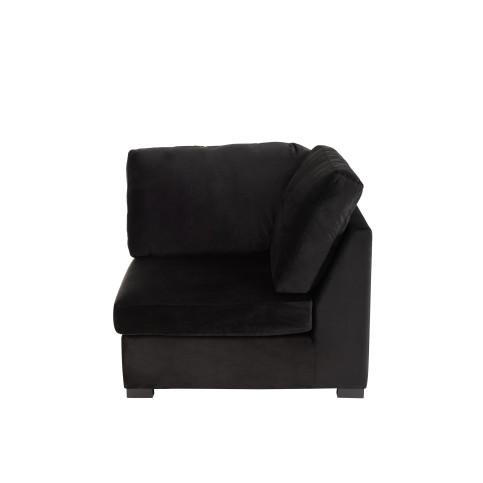 Fauteuil Coin Velours Noir 
