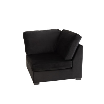 Fauteuil Coin Velours Noir 