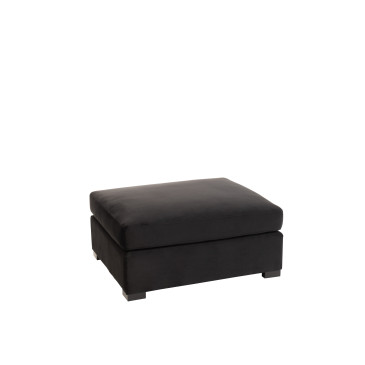 Pouf Velours Noir 