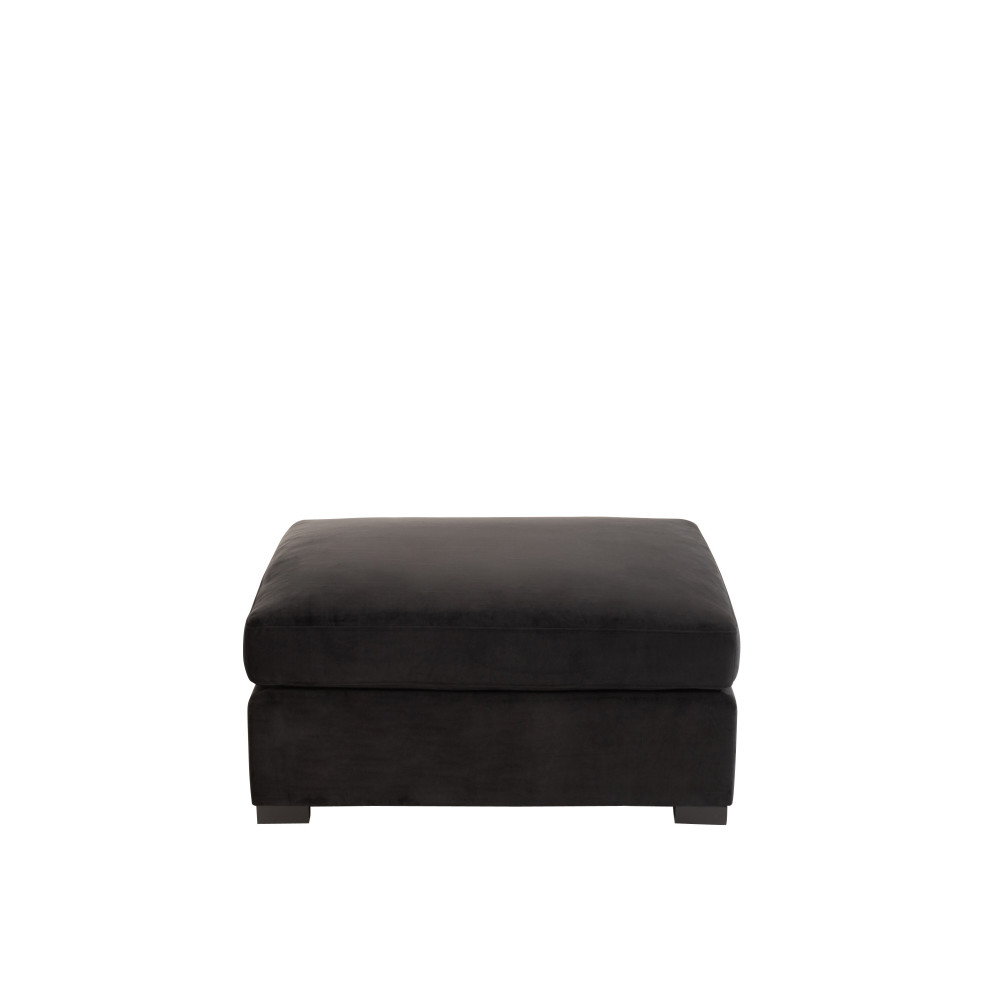 Pouf Velours Noir 