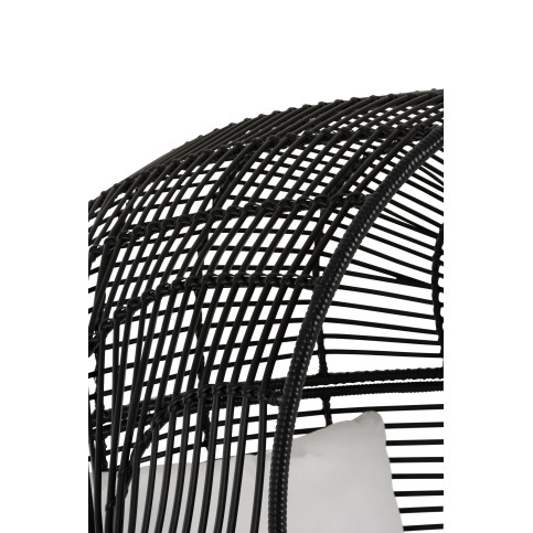 Chaise Lounge Ovale Acier Noir 