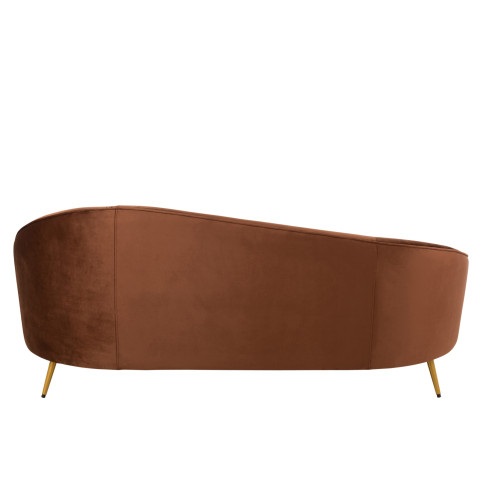 Sofa Elisabeth Textile/Metal Marron 