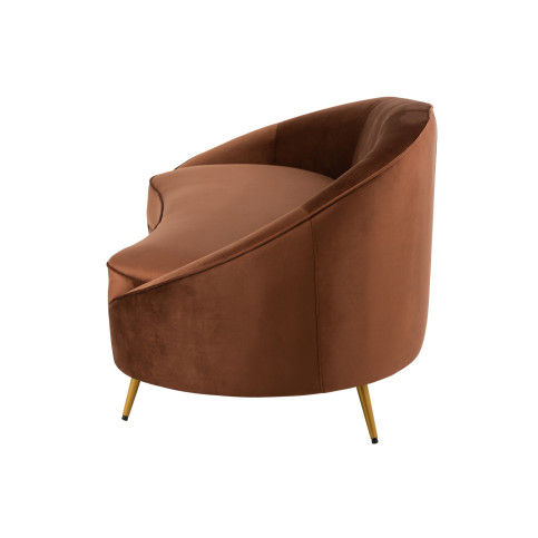 Sofa Elisabeth Textile/Metal Marron 