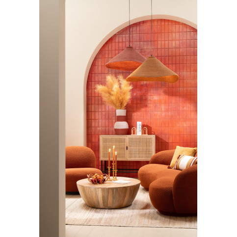 Sofa Neige Bois de Peuplier/Mousse Orange 