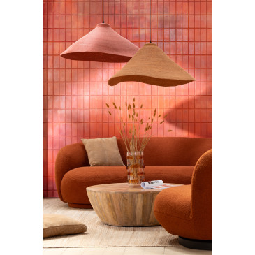 Sofa Neige Bois de Peuplier/Mousse Orange 