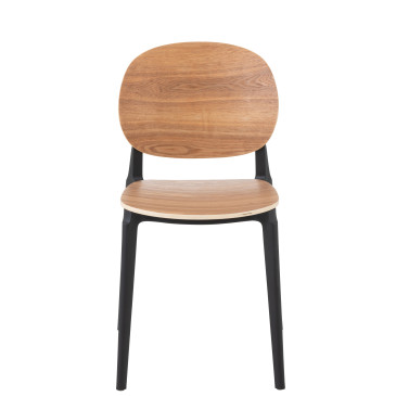 Chaise Basic Polyester/Vernis Naturel 