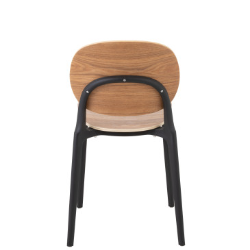 Chaise Basic Polyester/Vernis Naturel 