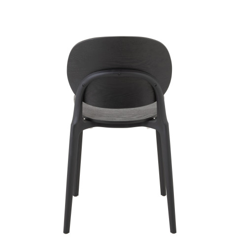 Chaise Basic Polyester/Vernis Noir 