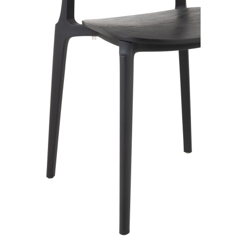Chaise Basic Polyester/Vernis Noir 
