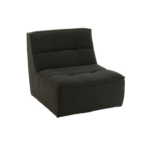 Fauteuil Pivotant Carré Mousse Noir 