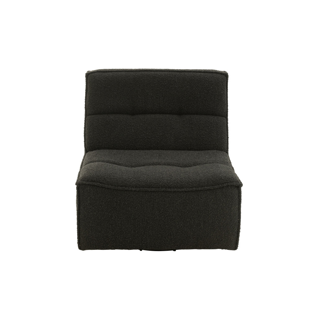 Fauteuil Pivotant Carré Mousse Noir 