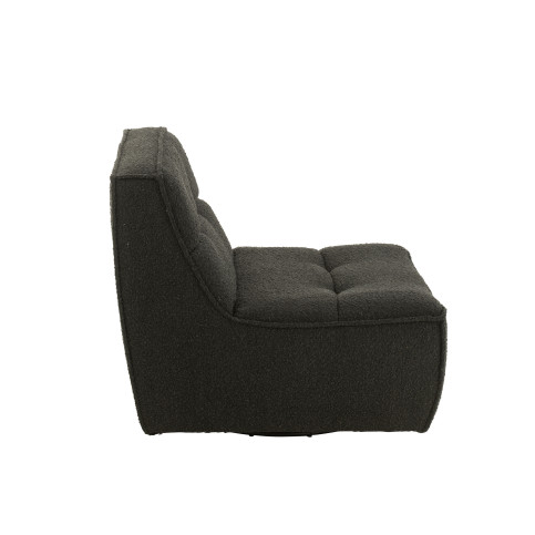 Fauteuil Pivotant Carré Mousse Noir 