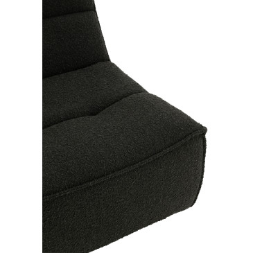 Fauteuil Pivotant Carré Mousse Noir 
