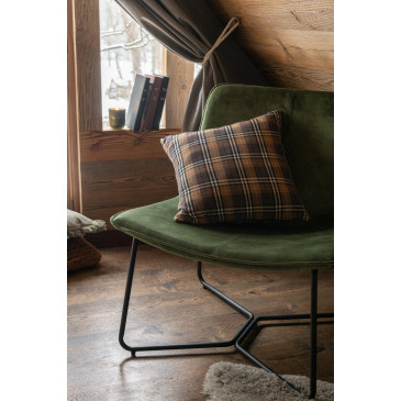 Chaise Lounge Isabel Metal/Textile Vert 