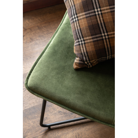 Chaise Lounge Isabel Metal/Textile Vert 