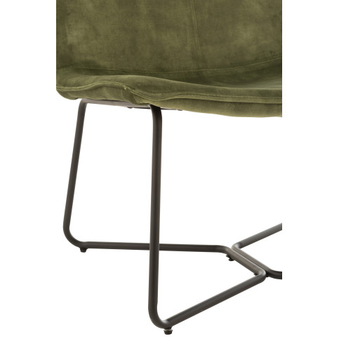 Chaise Lounge Isabel Metal/Textile Vert 