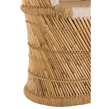 Siège Dossier Bambou Naturel/Blanc Adulte 