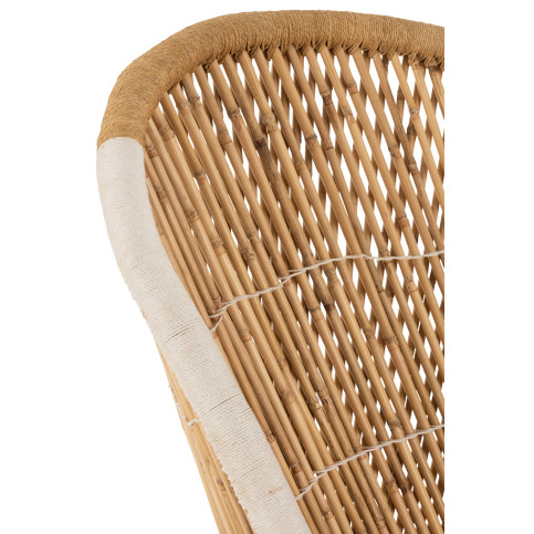 Siège Dossier Bambou Naturel/Blanc Adulte 