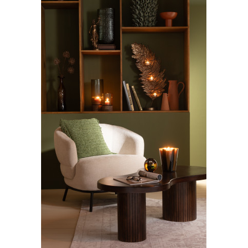 Chaise Lounge Mars Bois de Peuplier/Mousse Beige 