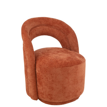 Accent Chaise Textile Orange Rouille 