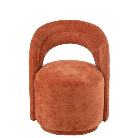 Accent Chaise Textile Orange Rouille 
