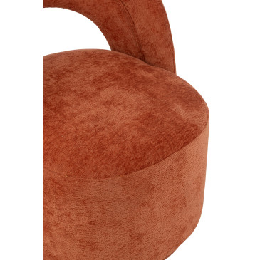 Accent Chaise Textile Orange Rouille 