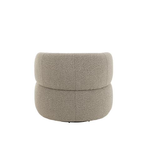 Fauteuil Pivotant Rond Mousse Taupe 