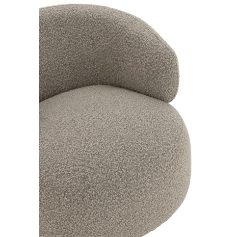 Fauteuil Pivotant Rond Mousse Taupe 