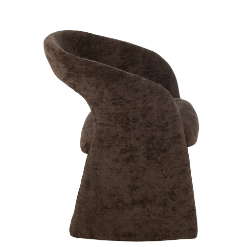 Anise Chaise Textile Brun Foncé 
