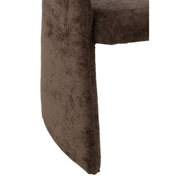 Anise Chaise Textile Brun Foncé 