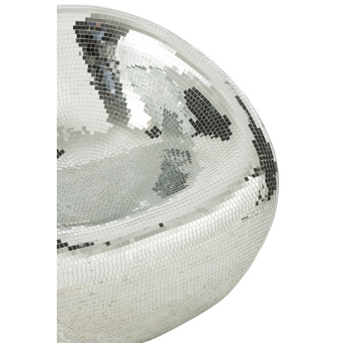 Chaise Miroir Resine Argent 