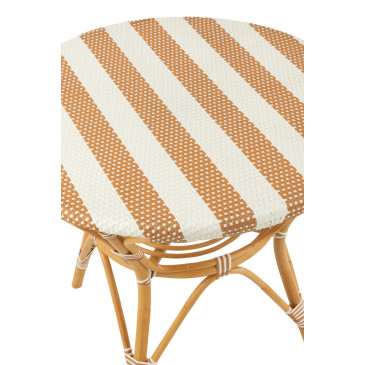 Table à Manger Rotin Beige/Blanc 