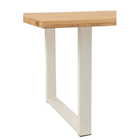 Pieds de Table Rectangle Acier Blanc 