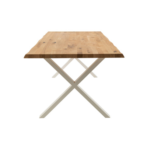Pieds de Table Croix Acier Blanc 