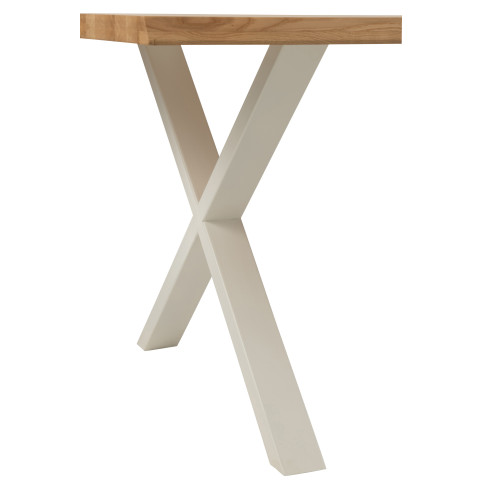 Pieds de Table Croix Acier Blanc 