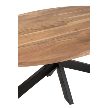 Table a Manger Gerard Oval Acacia Bois Naturel 