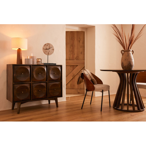 Table Connie Bois de Manguier Marron Fonce 