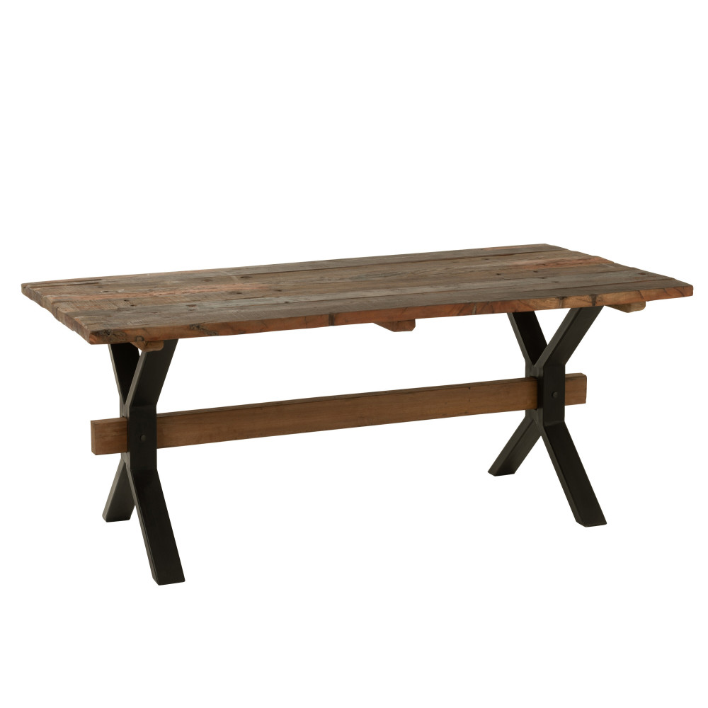 Table Vielli Bois Marron 