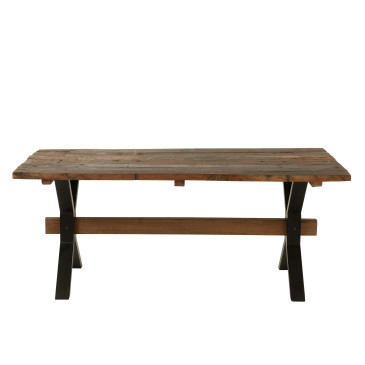 Table Vielli Bois Marron 