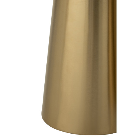 Set de 2 Table d’appoint Marble Effect Fer Bronze/Taupe 