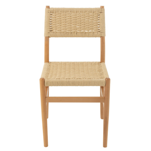 Chaise Lap Bois de Hetre/Corde Naturel 