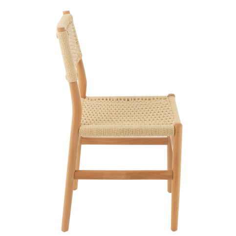 Chaise Lap Bois de Hetre/Corde Naturel 