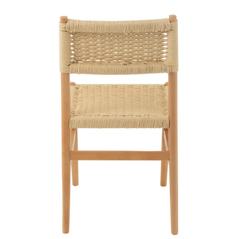 Chaise Lap Bois de Hetre/Corde Naturel 