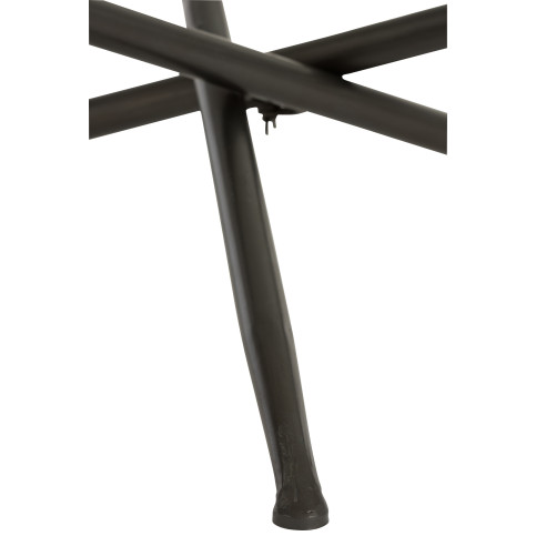 Table Ronde Bois/Verre Marron Large 