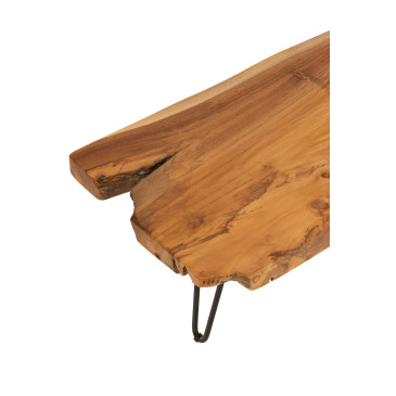 Tabble Appoint Irreguliere Teck Marron 