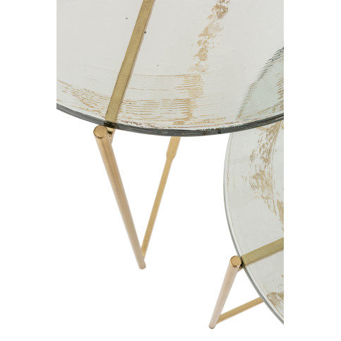 Set de 2 Table Gigogne Obi Verre/Metal 